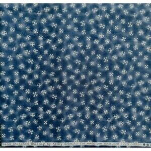 Snowflakes Quilt Fabric Moda Hand Stitched Holiday Schmitz Cotton Winter Sew BTY